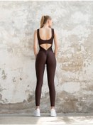 Resim Arkası Büzgülü Scrunch Butt Spor Tayt Tulum 