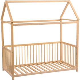 Resim Kukka Doğal Ahşap Montessori Yatak 70x140 cm - Standart / Standart 