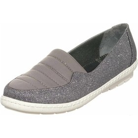 Resim 41-42-43-44 Numara Drl1123 Gri Streç Büyük Numara Gündelik Rahat Geniş Kalıp Özel Tasarım Babet Ayakkabı Gri 