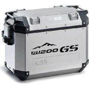 Resim Bmw R1200 Gs Motosiklet Çanta Siyah-Kırmızı Sticker Etiket Modeli 