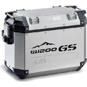 Resim Bmw R1200 Gs Motosiklet Çanta Siyah-Kırmızı Sticker Etiket Modeli 