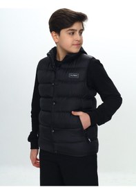 Resim Toontoy Kids Toontoy Erkek Çocuk Göğsü Armalı Şişme Yelek Siyah 