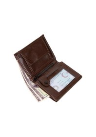 Resim Newish Polo Erkek Bozuk Para Hazneli Kartlık Ve Cüzdan - New033 Kahverengi 
