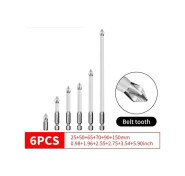 Resim 6'lı Kaymaz Manyetik Çapraz Kafa Ev Elektrikli Sürücü Vida Seti 