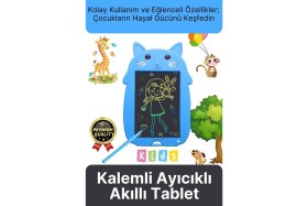 Resim Kolay Kullanım Dayanıklı LCD Ekran Kalemli Dijital Akıllı Ayıcıklı Yazı Boyama Çizim Tableti 8,5 Inç 