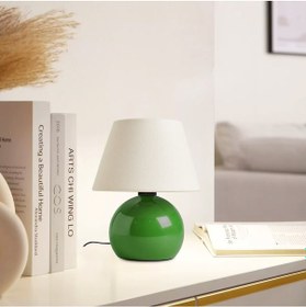 Resim Homing Carpi Küre Metal Yeşil Abajur 241793 Krem 