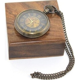 Resim 9017720185222drvs - Ahşap Kutulu Pirinç Köstekli Saat Model 8 