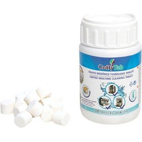 Resim Coffytab A001-1 Kahve Makinesi Temizleme Tableti, 1 Gr, 100 Tablet Beyaz 