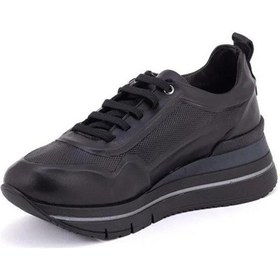 Resim Mammamia D24ya-3695 Kadın Deri Spor Ayakkabı D24YA-3695-R7307 Siyah 