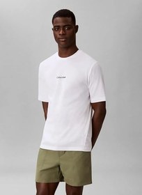 Resim CALVIN KLEIN CALVIN KLEIN Erkek Marka Logolu Günlük Kullanıma Uygun Beyaz T-Shirt LV00NM3021 100 