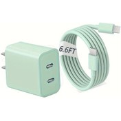 Resim İphone Uyumlu 15 Pro Max/15 Pro/15/15 Plus Ve Diğer Cihazlar İçin 6,6ft Uzun Usb C Green Amerika Birleşik Devletleri ' Beyaz 