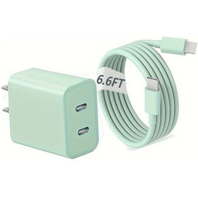 Resim İphone Uyumlu 15 Pro Max/15 Pro/15/15 Plus Ve Diğer Cihazlar İçin 6,6ft Uzun Usb C Green Amerika Birleşik Devletleri ' Beyaz 
