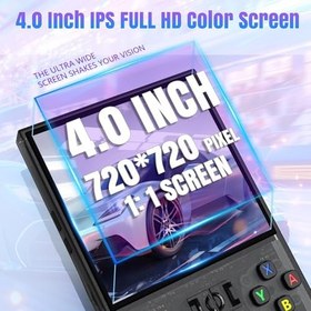 Resim 2025 Yeni Yükseltme R36MAX Retro El Oyun Konsolu ile 64G Dahili 18000+ Klasik Oyunlar, Taşınabilir El Tipi Açık Kaynak Linux Sistemi 4.0-inç 4k HD IPS Ekran Video Oynatıcı (Siyah MAX 64GB) 