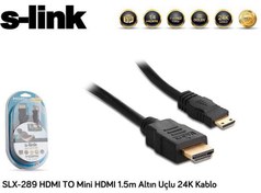 Resim S-LINK SLX-289 1,5m HDMI=--MİNİ HDMI ÇEVİRİCİ KABLO 