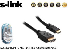 Resim S-LINK SLX-289 1,5m HDMI=--MİNİ HDMI ÇEVİRİCİ KABLO 