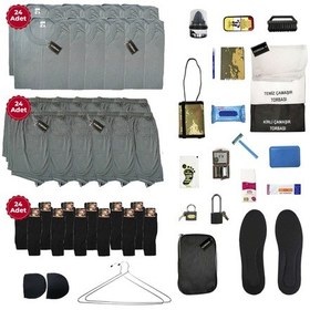 Resim 24'lü Eko Havacı Bedelli Asker Seti - Havacı Askeri Malzemeler Gri 
