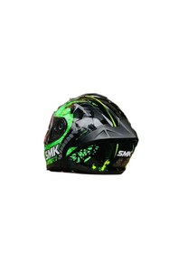 Resim Smk Typhoon Reptile Kapalı Kask 001 Gri - Siyah - Yeşil 