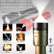 Resim 1 adet ultra parlak ateşlenebilir el feneri - daha ince lens odaklama, uzun pil ömrü ile mobil power bank olarak kullanılabilir, doğa hayatta kalma keşfi ve kamp ekipmanı için uygun 