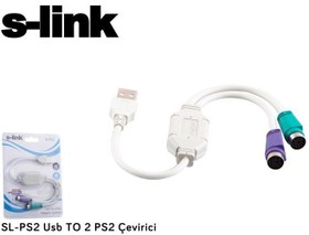 Resim S-Link SL-PS2 Usb to 2xPS2 Çevirici 