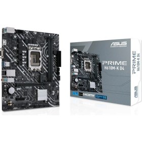 Resim Asus Prıme H610M-K D4 Intel H610 LGA1700 Ddr4 3200 Dp HDMI M2 Usb3.2 Matx Asus 5x Protectıon Iıı 
