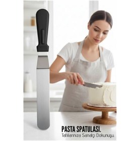 Resim ModaCar Profesyonel Pasta Hazırlama ve Şekillendirme Spatulası 304 Paslanmaz Çelik 