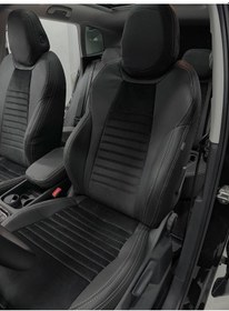 Resim Skoda Karoq 2018-2025 Arka Sırt 2+1 Kolcaklı Model - Oto Koltuk Kılıfı 