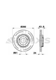 Resim Renault Laguna 1 Fren Diski On 1995-2001 Braxıs Ae0182 2adettir 