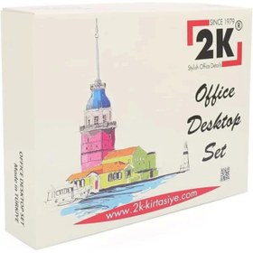 Resim AyrStore Sümen Takımı Masaüstü Suni Deri Hediyelik Set 8 Parça Lila 