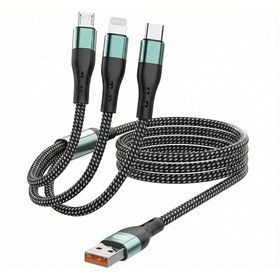 Resim Go Des GD-UC829 3in1 Lightning - Type-C - Micro Hızlı Şarj Kablosu 1M - Siyah 