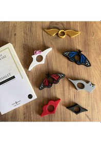 Resim Kitap Ayracı - Sayfa Tutucu - Tek El Kitap Okuma Aparatı Beyaz Kedi 