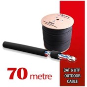 Resim Qport Yüksek Bakır Utp 23awg 0.58 Mm Dış Ortam Cat6 Outdoor Kablo 70 Metre 