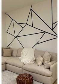 Resim Siyah Şerit Yapışkanlı Dekor Folyo Siyah Şerit Yapışkanlı Folyo 