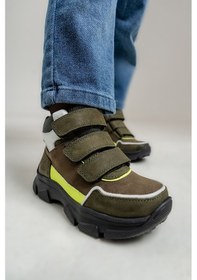 Resim Mnpc Erkek Çocuk Haki Hakiki Deri Anatomik Günlük Bot 25k3b11069263 Haki 