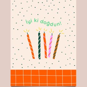 Resim İyi ki Doğdun Motto Kartı Kartpostal 