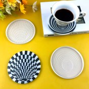 Resim Güneşli Gökyüzü Silikon Reçine Kalıpları - Optik Yanılsama & Geometrik Spiral Desenler, Yuvarlak Bardak Altlığı Döküm Kiti DIY El İşleri & Masa Süslemeleri için, Epoksi Reçine Projeleri için İdeal 