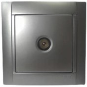 Resim TV PRİZİ SONLU METALİK GÜMÜŞ (9ADET) SIMON 