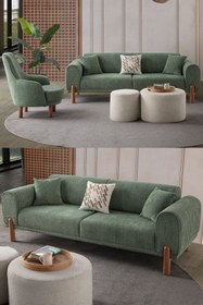 Resim EDSY HOME Armoni 3+3+1 Koltuk Takımı Yeşil 