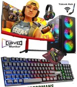 Resim DMC 012x (GTA5) I5-3470,16gb Ram,256gb Ssd,gt740 4gb,128bit,23.8"curved Oyuncu Masaüstü Bilgisayar 