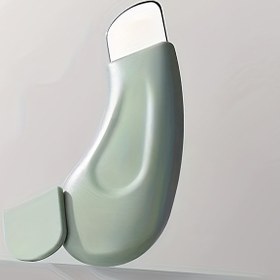 Resim Uygun - nazik yüz gözenek temizleyici, dokulu yüzeyli elektrik olmayan cilt fırçası, açık yeşil saplı, kolay kavranabilir, gözenek temizleme aksesuarı 