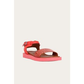 Resim Bueno Shoes Turuncu Deri Kadın Düz Sandalet 