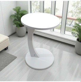 Resim Dolunay Yan Sehpa C Sehpa Beyaz Beyaz 