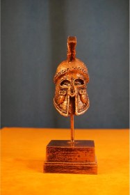 Resim Athena Miğfer Biblo Heykel Ev Dekor & Hediyelik Aksesuar 21 Cm Bronz 