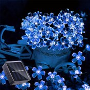 Resim 50 adet Güneş Enerjili LED Peri Işıkları - Su Geçirmez, Çok Renkli (Mavi, Yeşil, Sıcak Beyaz) Bahçe, Çit, Patio, Çim, Noel Ağacı için Dış Mekan Dekoru - Titremeli, Düğme Kontrolü, Güneş Enerjili Nikel Pil, 600mAh Kapasite, Dış Mekan Aydınlatması | Renkli Peri Işıkları | Güneş Enerjili Işıklar, Güneş Enerjili Dış Mekan Işıkları 