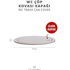 Resim Okyanus Home Vizon Yuvarlak Yedek Çöp Kovası Kapağı Vizon 