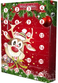 Resim Qingmipy Noel'e Geri Sayım: 24 Kapılı Renkli Çocuk Takvimi Hediye Dahil Kırmızı 