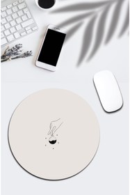 Resim pixolog Sihirbaz Desenli Yuvarlak Mouse Pad 1407 