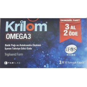 Resim Krilom Omega-3 3x50 Yumuşak Kapsül-3 Al 2 Öde -skt:01/2025 