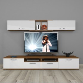 Resim Decoraktiv Eko 5220 Mdf Tv Ünitesi Tv Sehpası - Ceviz - Beyaz 