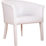 Resim 3A Mobilya Beyaz Oval Berjer 