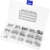 Resim Tenfowee 250 Adet Çelik Akrilik Somunlar, Çeşitli Boyutlarda, Rust Dayanıklı, Plastik Kutuda Paketli, Etiket Ve İsim Plakaları İçin 